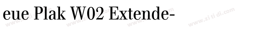 eue Plak W02 Extende字体转换